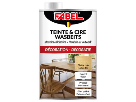  Fabel wasbeits meubels & houtwerk 0,5l lichte eik