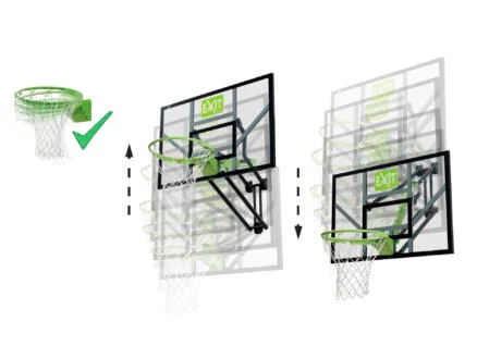 Exit Toys Galaxy basketbalbord muurmontage met dunkring groen/zwart