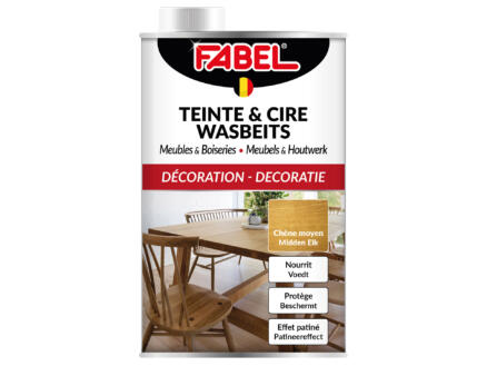  Fabel wasbeits meubels & houtwerk 0,5l midden eik