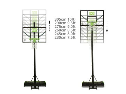 Exit Toys Comet basketbalbord + wielen groen/zwart