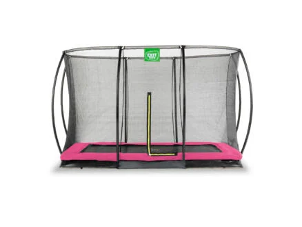 Exit Toys Silhouette trampoline ingegraven 244x366 cm + veiligheidsnet roze