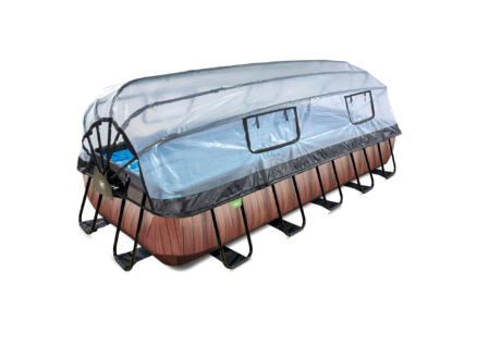Exit Toys Wood piscine avec d?me 540x250x100 cm