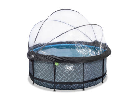 Exit Toys Stone piscine avec d?me 360x122 cm