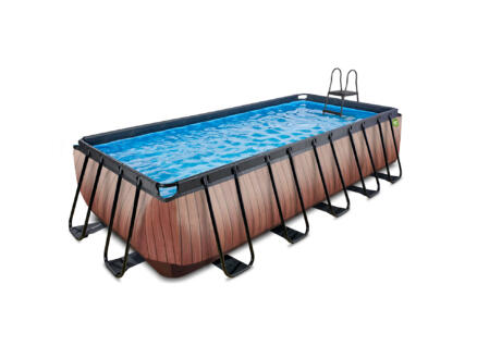 Exit Toys Wood zwembad 540x250x122 cm + filterpomp