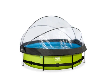 Exit Toys Lime zwembad met overkapping 300x76 cm + filterpomp