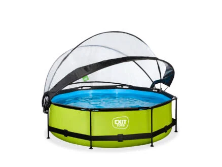 Exit Toys Lime zwembad met overkapping 300x76 cm + filterpomp