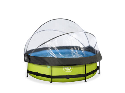 Exit Toys Lime piscine avec d?me 300x76 cm + pompe filtrante