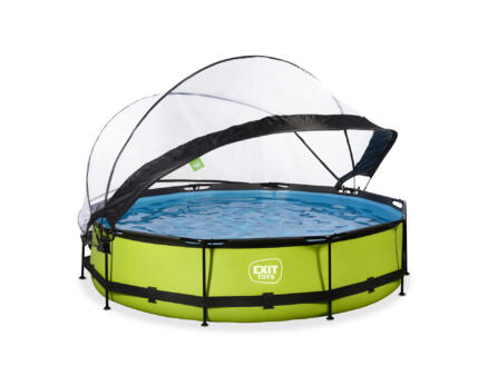 Exit Toys Lime zwembad met overkapping 360x76 cm + filterpomp