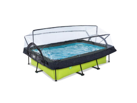 Exit Toys Lime piscine avec d?me 300x200x65 cm + pompe filtrante