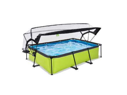 Exit Toys Lime zwembad met overkapping 300x200x65 cm + filterpomp