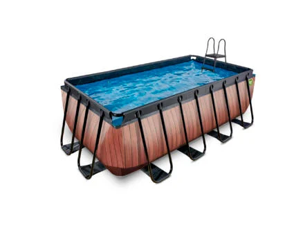 Exit Toys Wood piscine 400x200x122 cm + pompe filtrante