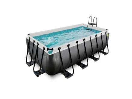 Exit Toys Black Leather zwembad 400x200x122 cm + filterpomp