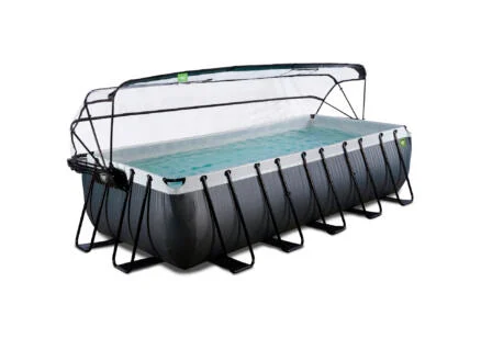 Exit Toys Black Leather piscine avec d?me 540x250x122 cm