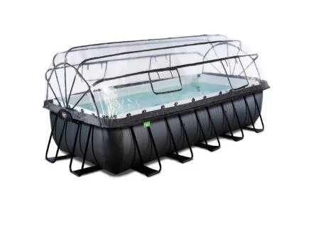 Exit Toys Black Leather zwembad met overkapping 540x250x122 cm