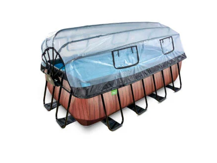 Exit Toys Wood zwembad met overkapping 400x200x122 cm
