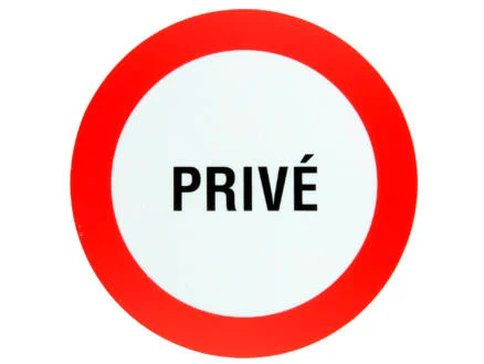 Pictogram privÃ© 18cm