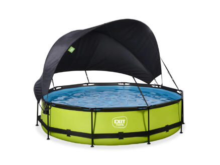 Exit Toys Lime piscine 360x76 cm + pompe filtrante + voile d'ombrage