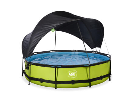 Exit Toys Lime piscine 360x76 cm + pompe filtrante + voile d'ombrage