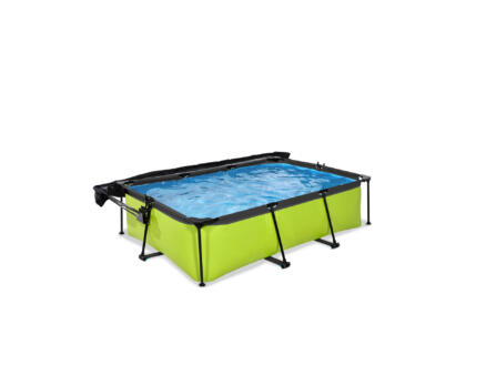Exit Toys Lime piscine 220x150x65 cm + pompe filtrante + voile d'ombrage