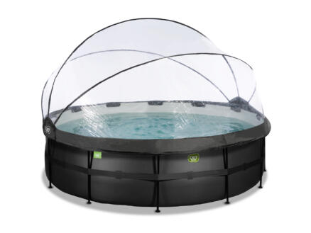 Exit Toys Black Leather piscine avec d?me 488x122 cm + pompe Ã  chaleur