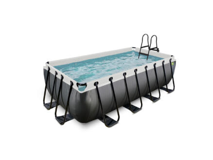 Exit Toys Black Leather zwembad 400x200x100 cm + filterpomp
