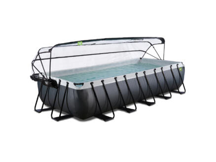 Exit Toys Black Leather piscine avec d?me 540x250x100 cm