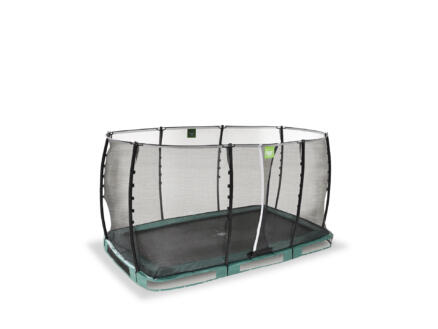 Exit Toys Allure Classic trampoline ingegraven 214x366 cm + veiligheidsnet groen
