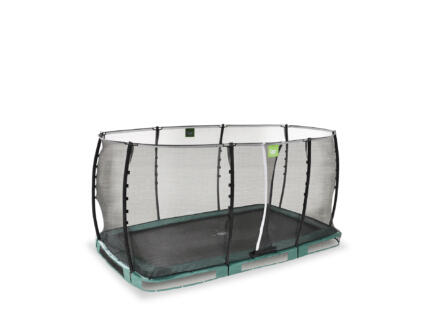 Exit Toys Allure Classic trampoline enterrÃ© 244x427 cm + filet de sÃ©curitÃ© vert
