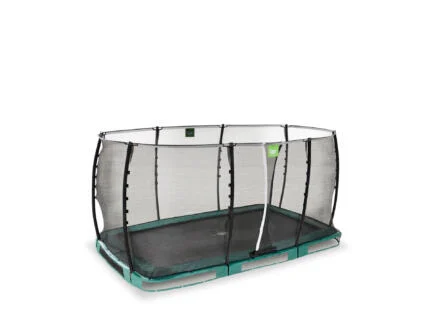 Exit Toys Allure Classic trampoline ingegraven 244x427 cm + veiligheidsnet groen