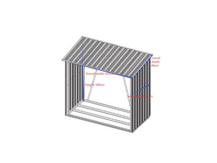 Garden Plus Tocon b?cher 185x89x160 cm