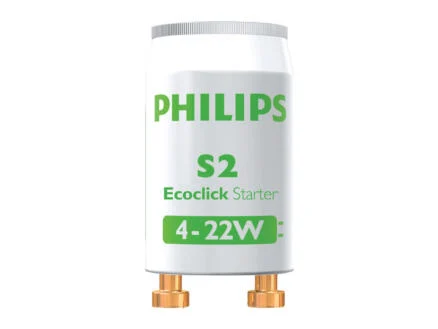 Philips S2 starter tube TL 4-22W 2 piÃ¨ces