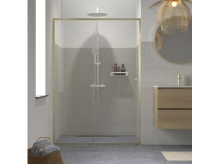 Sealskin Contour doucheschuifdeur 120x200 cm helder glas goud