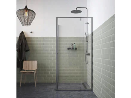 Sealskin Contour porte de douche pivotante 100x100x200 cm verre transparent gris mat