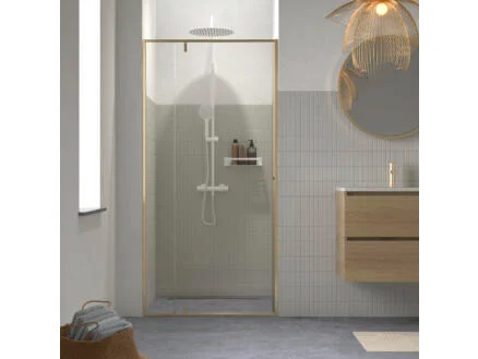 Sealskin Contour douchedraaideur 100x200 cm helder glas goud