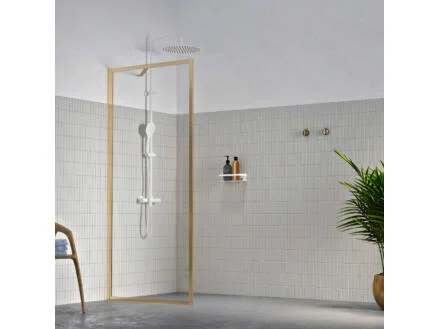 Sealskin Contour A3 inloopdouche 88x200 cm helder glas goud