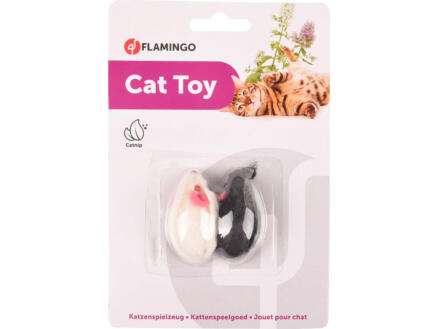 Flamingo kattenspeelgoed muis 11,3cm 2 stuks