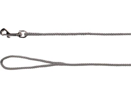 Flamingo dressuurlijn hond 10m 6mm nylon grijs