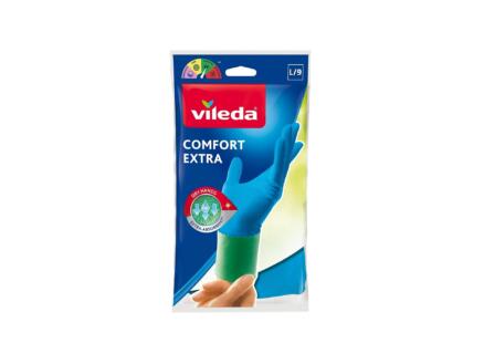 Vileda Comfort & Care gants de mÃ©nage L latex bleu