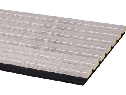  CanDo Decowall Acoustic panneau mural 260x30 cm 1,56m2 chÃªne gris 2 piÃ¨ces