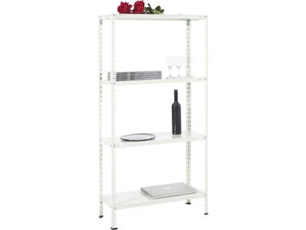 Practo Home Metal Rack opbergrek 150x75x30 cm metaal wit