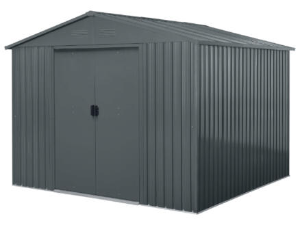 Garden Plus Pamplona metalen tuinhuis 281x279x199 cm antraciet