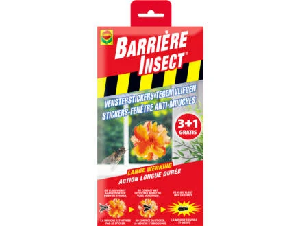 Compo BarriÃ¨re Insect venstersticker tegen vliegen 4 stuks