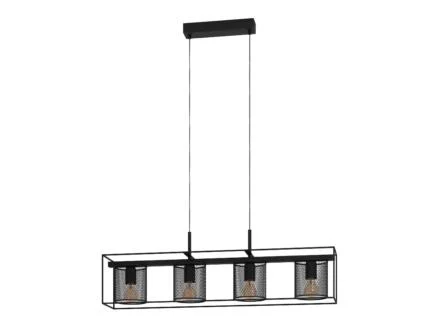 Eglo Catterick hanglamp E27 max. 4x40 W zwart