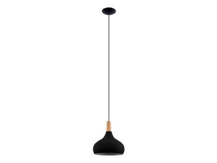Eglo Sabinar hanglamp E27 40W zwart/bruin