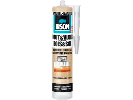 Bison mastic silicone bois & sol naturel 310ml brun