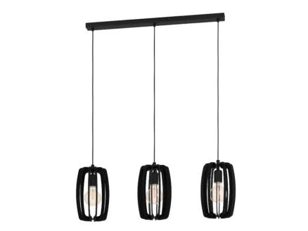 Eglo Bajazzara hanglamp E27 max. 3x40 W zwart/grijs