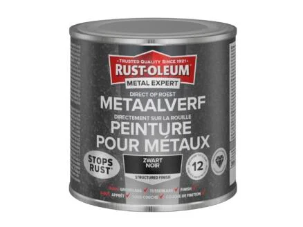 Rust-oleum Metal Expert peinture pour mÃ©taux structurÃ© 250ml noir