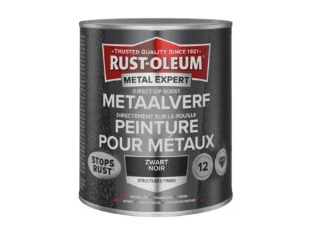 Rust-oleum Metal Expert metaalverf structuur 750ml zwart