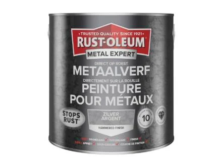  Rust-oleum Metal Expert metaalverf hamerslag 2,5l zilver