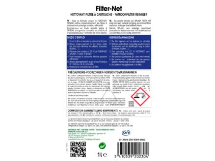 Splash Filter-Net nettoyant pour filtre Ã  cartouche 1l